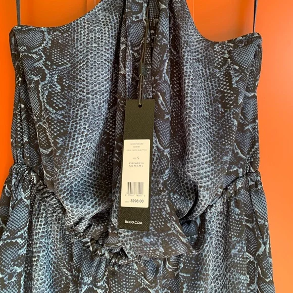 BCBGMaxazria Python Print Satin Jumpsuit - Picture 6 of 10